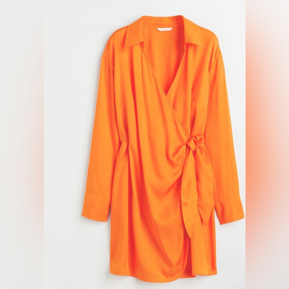 H&M Satin Wrapover Shiftdress